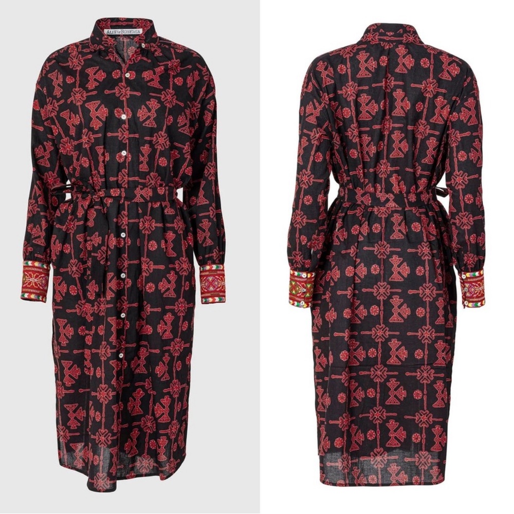 Alix of Bohemia Red/Black Shawna Lamu Dress,